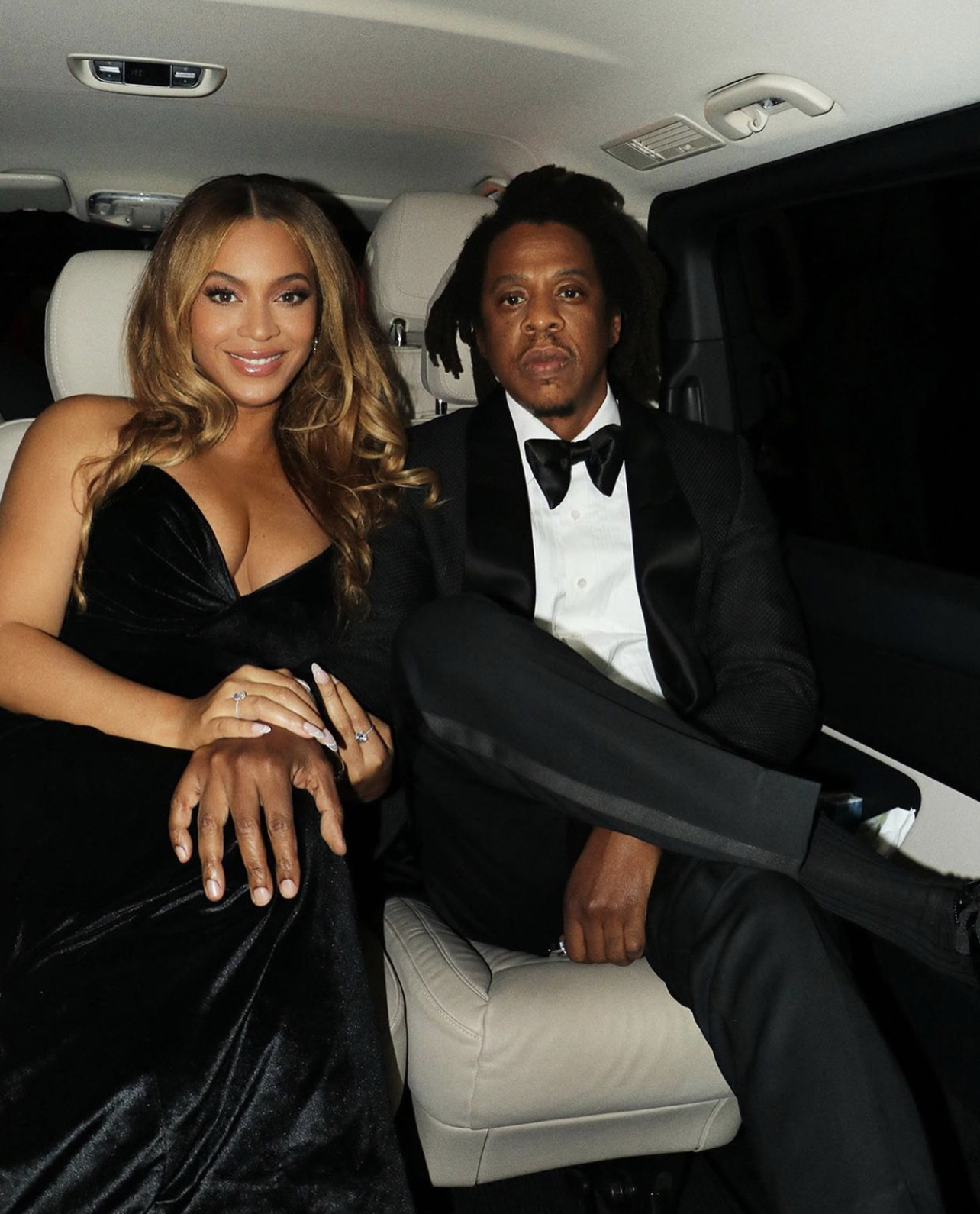 Beyonc Wears Custom Black Velvet Valdrin Sahiti Dress While Attending the  'The Harder They Fall' World Premiere at the London Film Festival With  Jay-Z - Fashion Bomb Daily