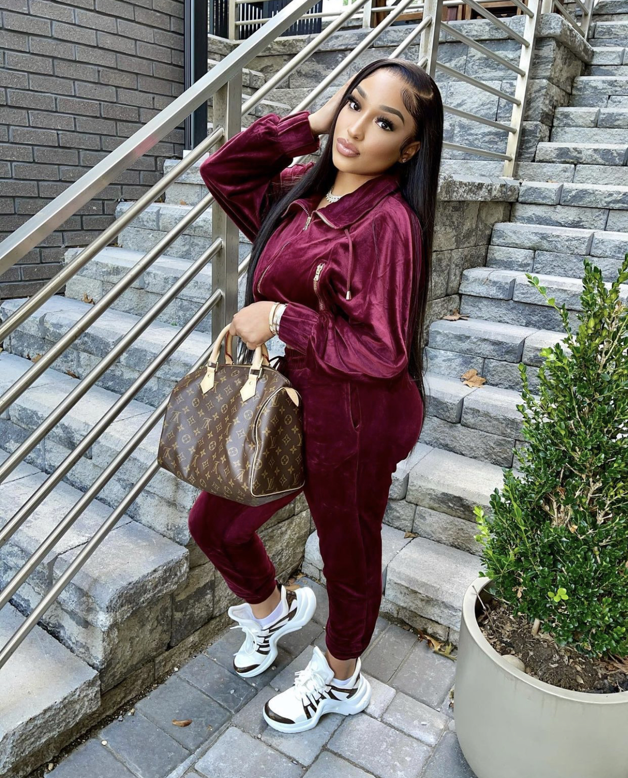 Nova fashion velvet tracksuit