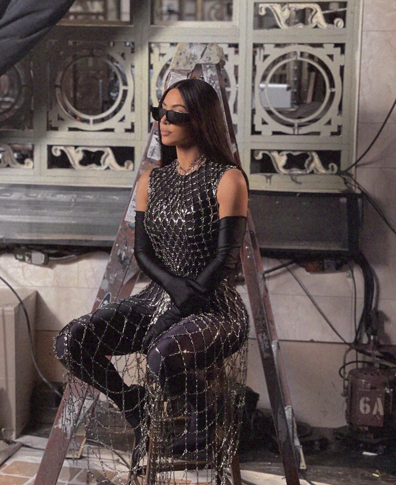 balenciaga black dress kim kardashian Wears Spring 2021 Chain Look for 'Saturday Night Live' Promotional Shoot Length:L-32 Beach Party Dress House of Wu 26020