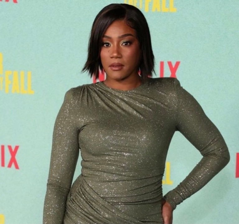 Tiffany Haddish Wears Alexandre Vauthier Crystal Wrap Mini Dress to the LA Premiere of ‘The Harder They Fall’