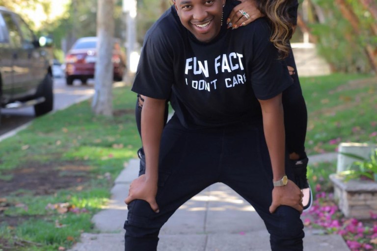 Brooke Valentine and Marcus Black Give Us a Bomb Couple Moment in Matching Fashion Nova Black T-Shirts