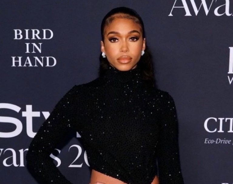 Lori Harvey Dazzles in Michael Kors Fall 2021 Black Crystal Cutout Dress at 2021 InStyle Awards