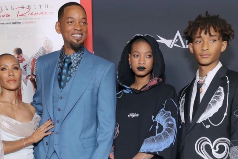 The Smith Family on the Scene at the ‘King Richard’ Premiere in LA: Will Smith in Blue Suit, Jada Pinkett Smith in Vivienne Westwood, and Willow and Jaden Smith in MSFTSrep Fall/Winter 2021 Looks