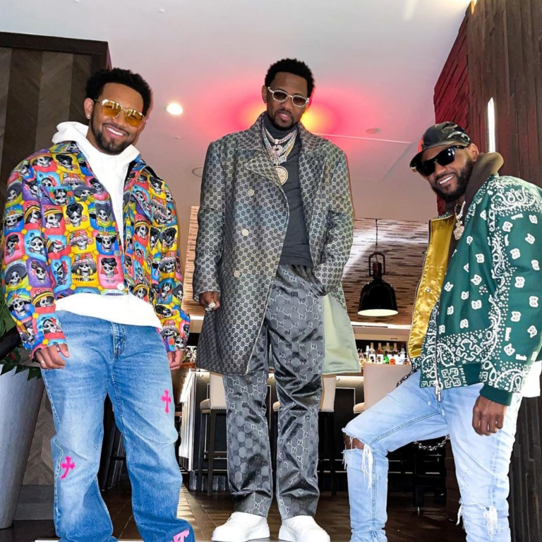 Fabolous and Larry Morrow Spotted wearing Rich God XX Custom Jackets