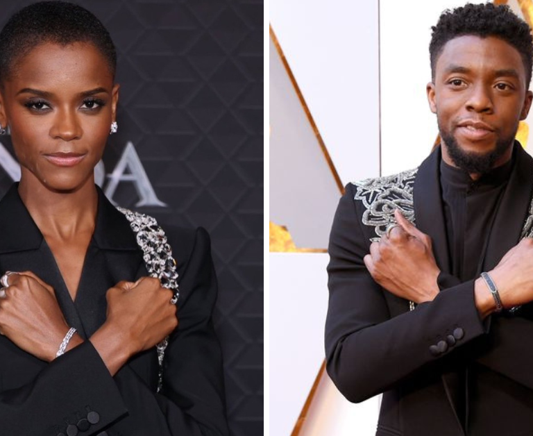 Letitia Wright and Ryan Coogler Honor Chadwick Boseman at the Wakanda Forever Premiere