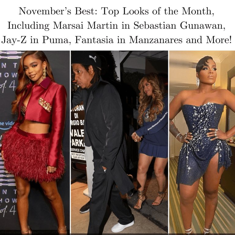 November’s Best: Top Looks of the Month, Including Marsai Martin in Sebastian Gunawan, Jay-Z in Puma, Fantasia in Manzanares and More!