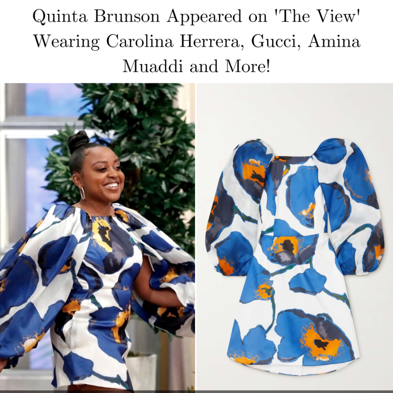 Quinta Brunson Appeared on ‘The View’ Wearing Carolina Herrera, Gucci, Amina Muaddi and More!
