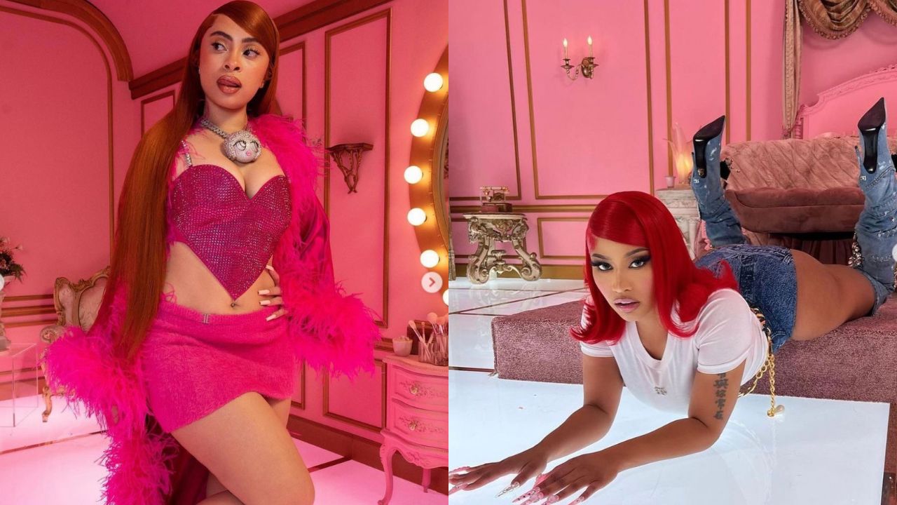 Ice Spice in Area Heart Shaped Top & Nicki Minaj in Dolce Gabbana as they  Present the Princess Diana Remix Video - Fashion Bomb Daily