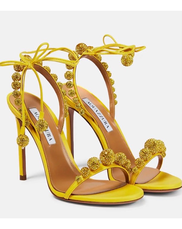 The Aquazzura ‘Disco Dancer’ Embellished Sandals Are A Must-Have For Summer