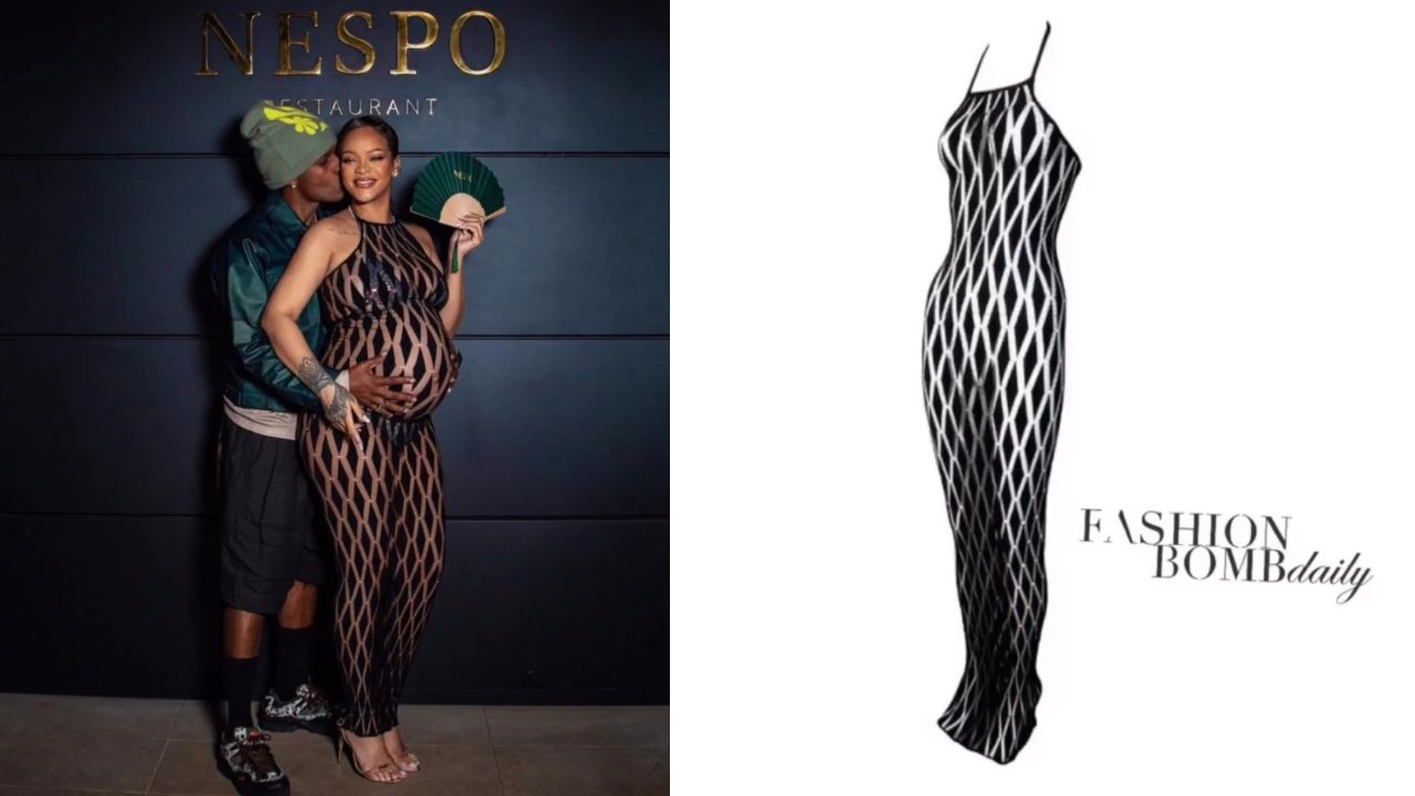 rihanna mesh dress Rihanna stuns in see-through gown