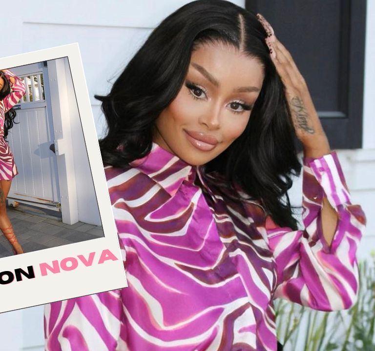 Blac Chyna Wore a Modern Pink Zebra Print Fashion Nova Coordinate Set in Los Angeles