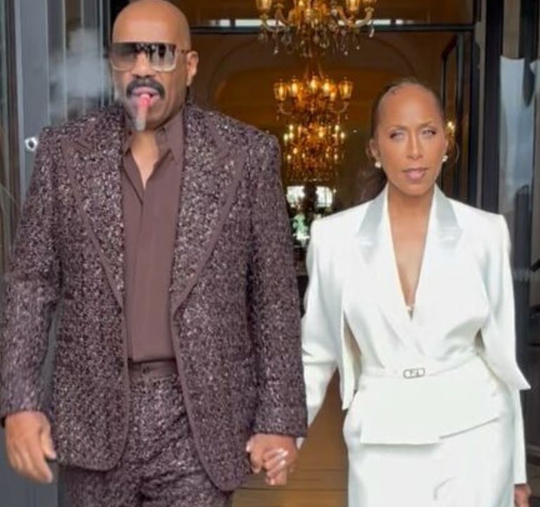 Fashion Bomb Couple: Steve Harvey and Wife Marjorie Celebrate their 16th Wedding Anniversary in Dolce & Gabbana, Loewe, and Yves Saint Laurent