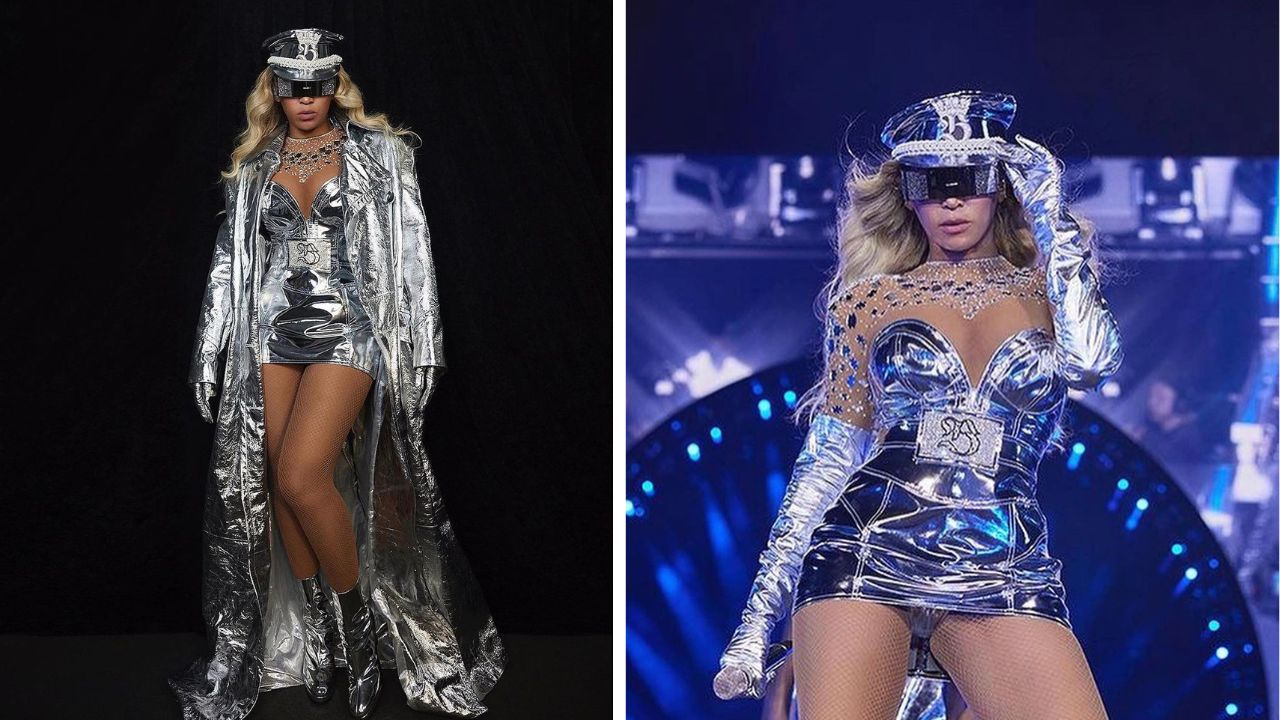 Beyonce Outfit NauticalMart Beyonce's Silver Bustier Futuristic