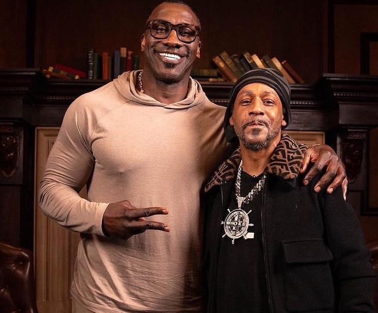 Katt Williams Interviews with Shannon Sharpe in a $4,200 Fendi Black Jacket with Detachable Fur FF Collar