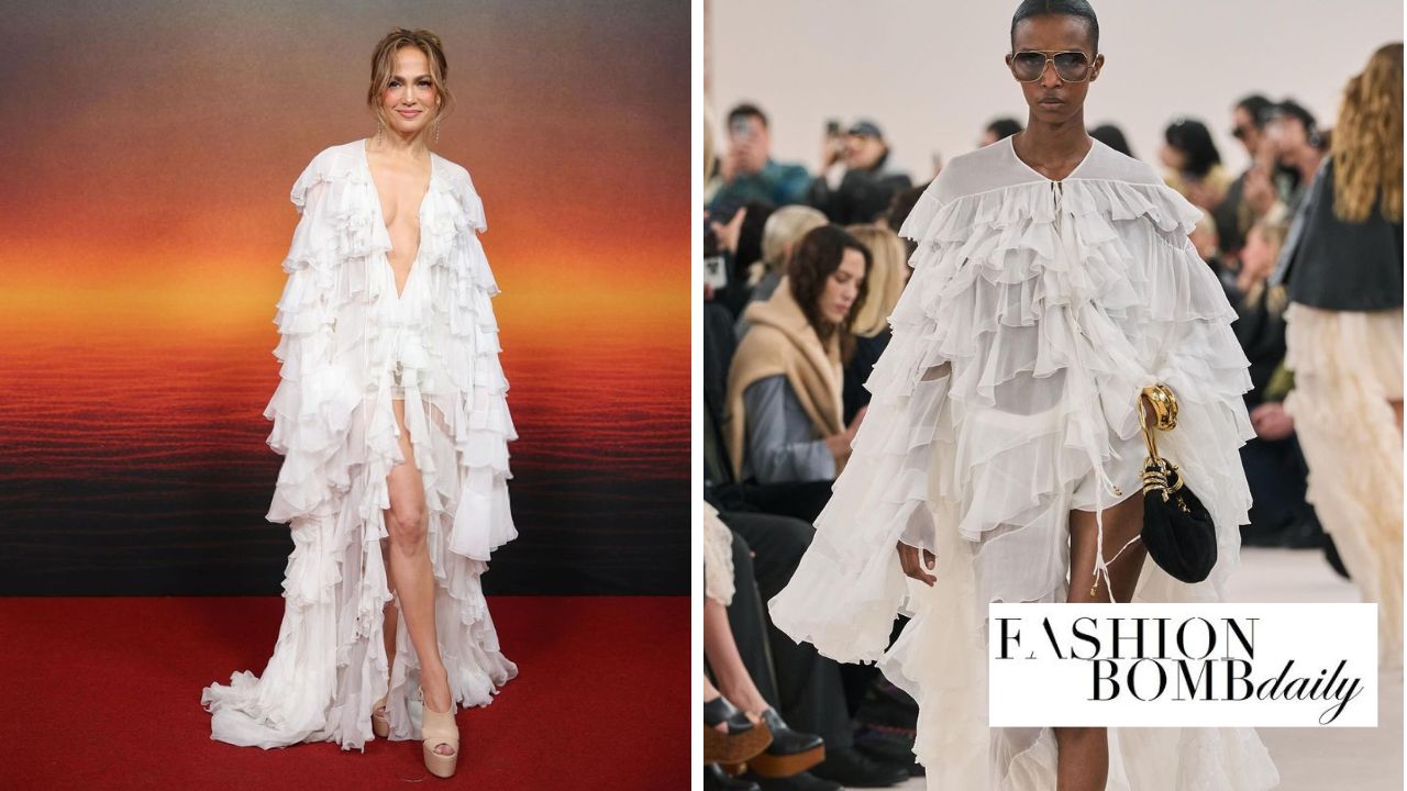 jennifer lopez stuns in a short and voluminous chlo dress Jennifer Lopez and Her Floor-Length Sleeves Single-Handedly Revive the  Boho-Chic Trend
