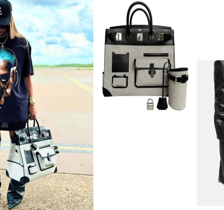 You Ask, We Answer! Ciara Wore a Black Dennis Rodman Tee with Black $1,450 Alexandre Vauthier Faux Leather Boots and a $53,000 Beige Hermes Handbag (Shop Her Graphic Tee Here!)