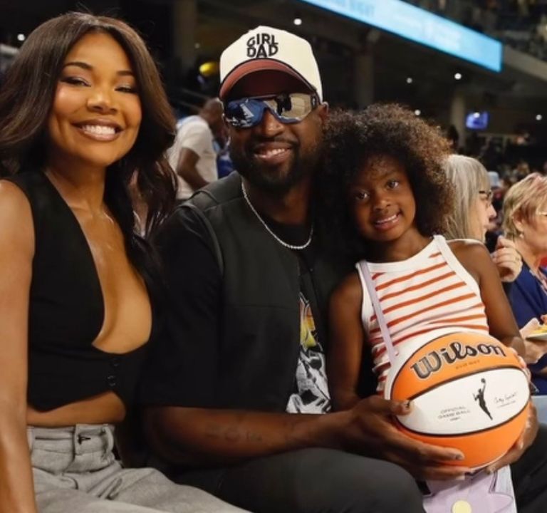 You Ask, we Answer! Gabrielle Union Attended a Basketball Game with Dwayne Wade and Daughter Kaavia James in a Black $175 Kwame Adusei Vest with $550 Denim Trousers