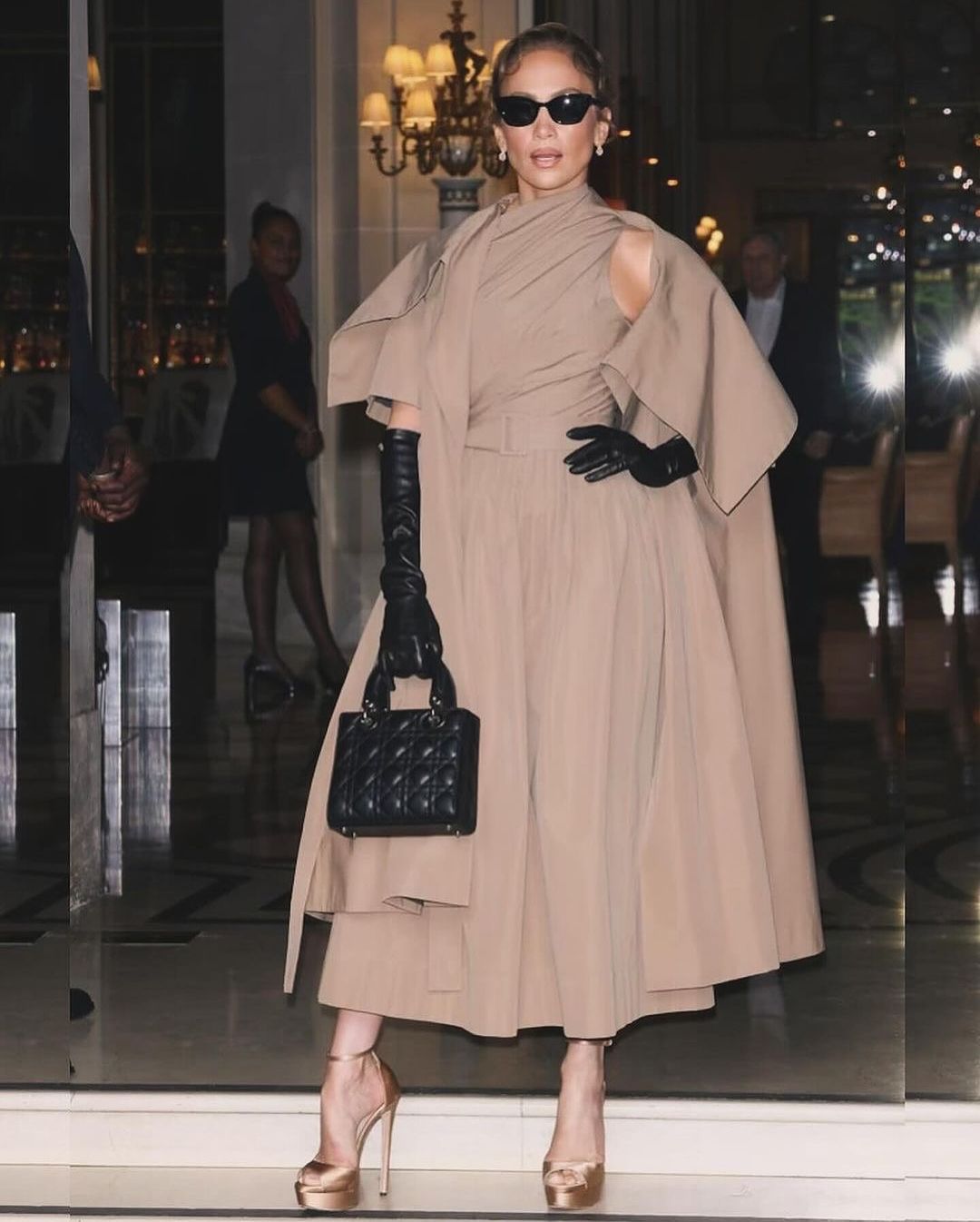 Jennifer Lopez Delivers Wow Factor in a Khaki Dior Look at the Brands Paris Fashion Week Show 2