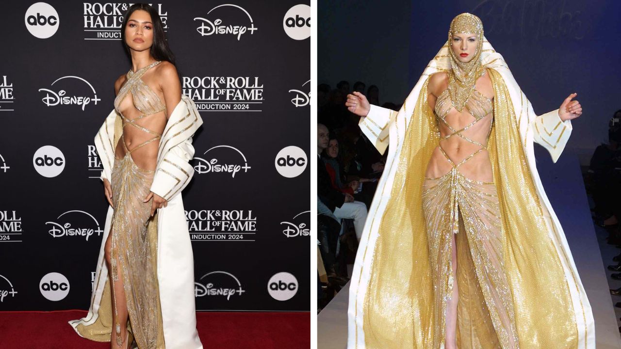 Zendaya Paid Tribute to Cher in a Bob Mackie FW ’01 Gown at the Rock & Roll Hall of Fame Induction Ceremony