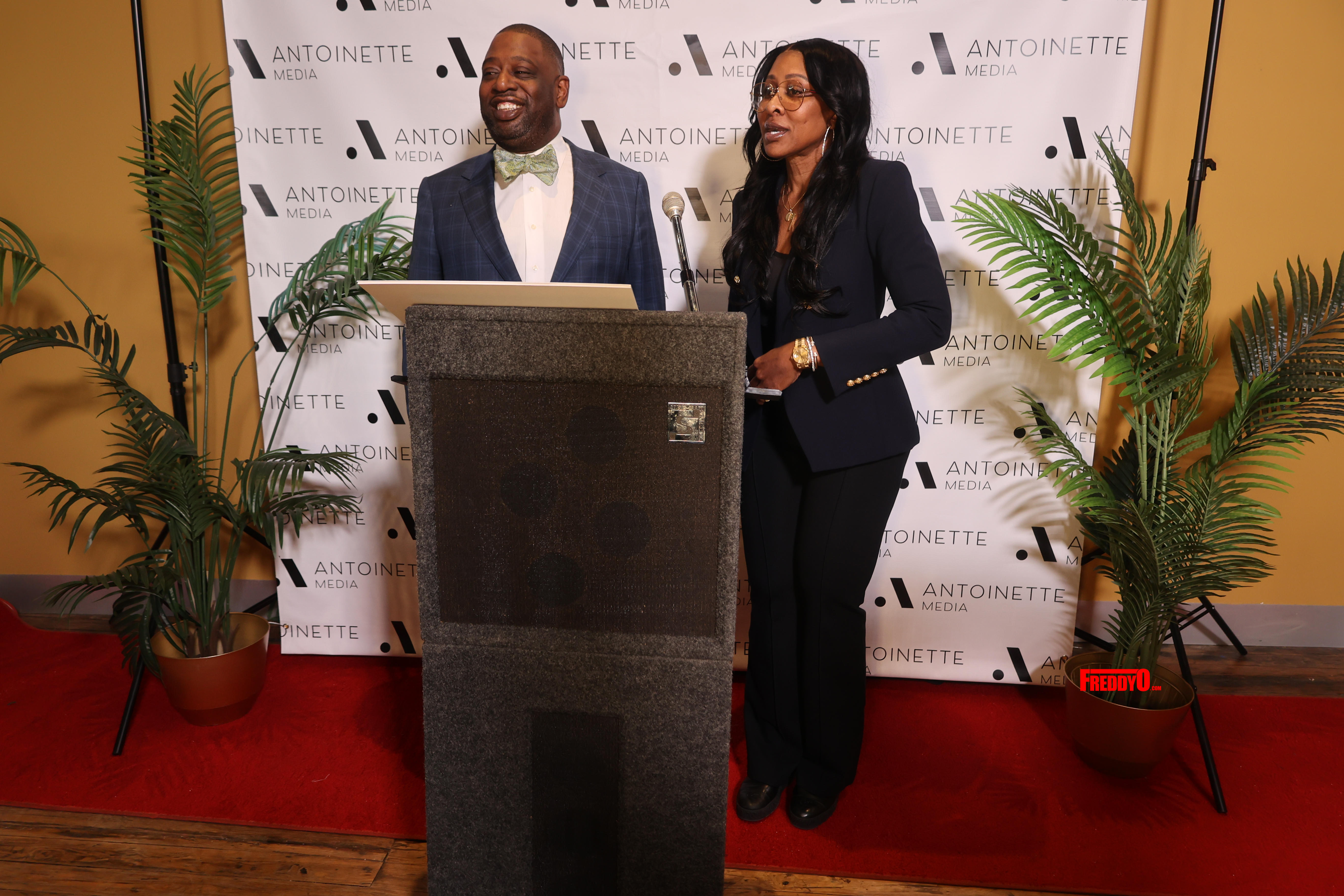 Atlanta Dispatch: Pioneering TV Producer Lashan Browning Receives Fulton County Proclamation in Balmain Black Gold Button Blazer