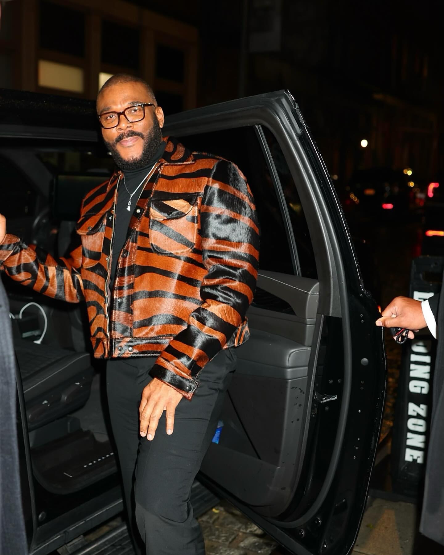 Tyler Perry Promotes Six Triple Eight in a House of Gray Custom Pony ...