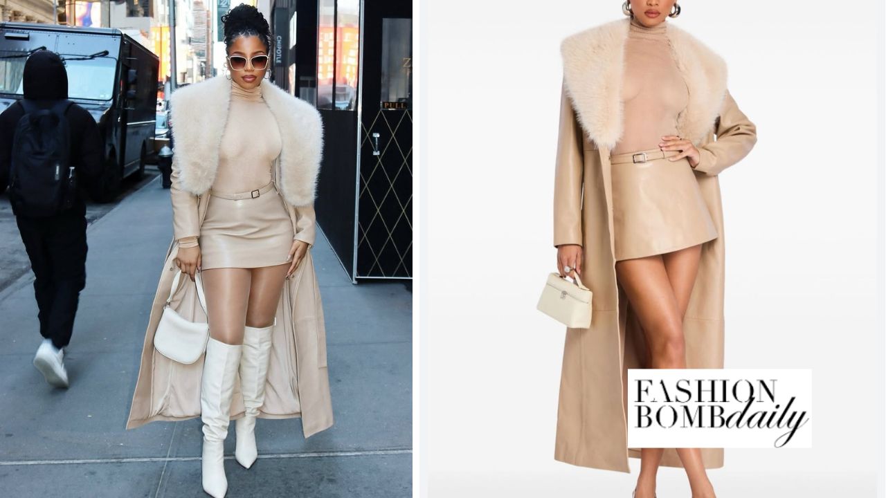 Chloe Bailey Stepped Out in a ,900 Beige Retrofete Look While Doing Press in New York City