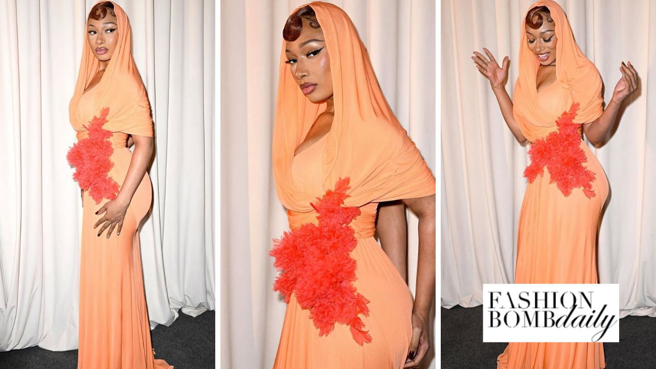 Rapper Megan Thee Stallion Wears Her First Couture Gown by Giambattista Valli to the Brands SS25 Couture Show