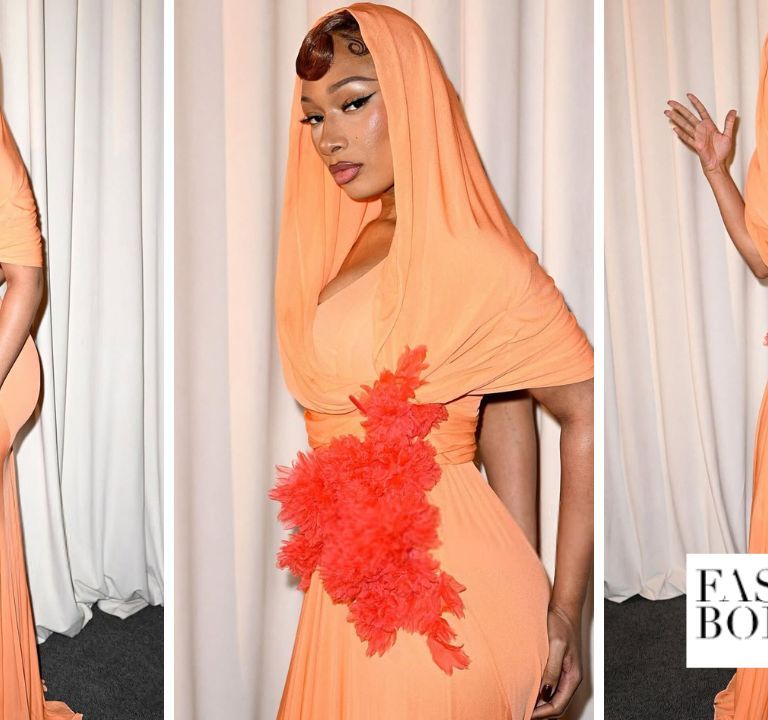 Rapper Megan Thee Stallion Wears Her First Couture Gown by Giambattista Valli to the Brands SS25 Couture Show