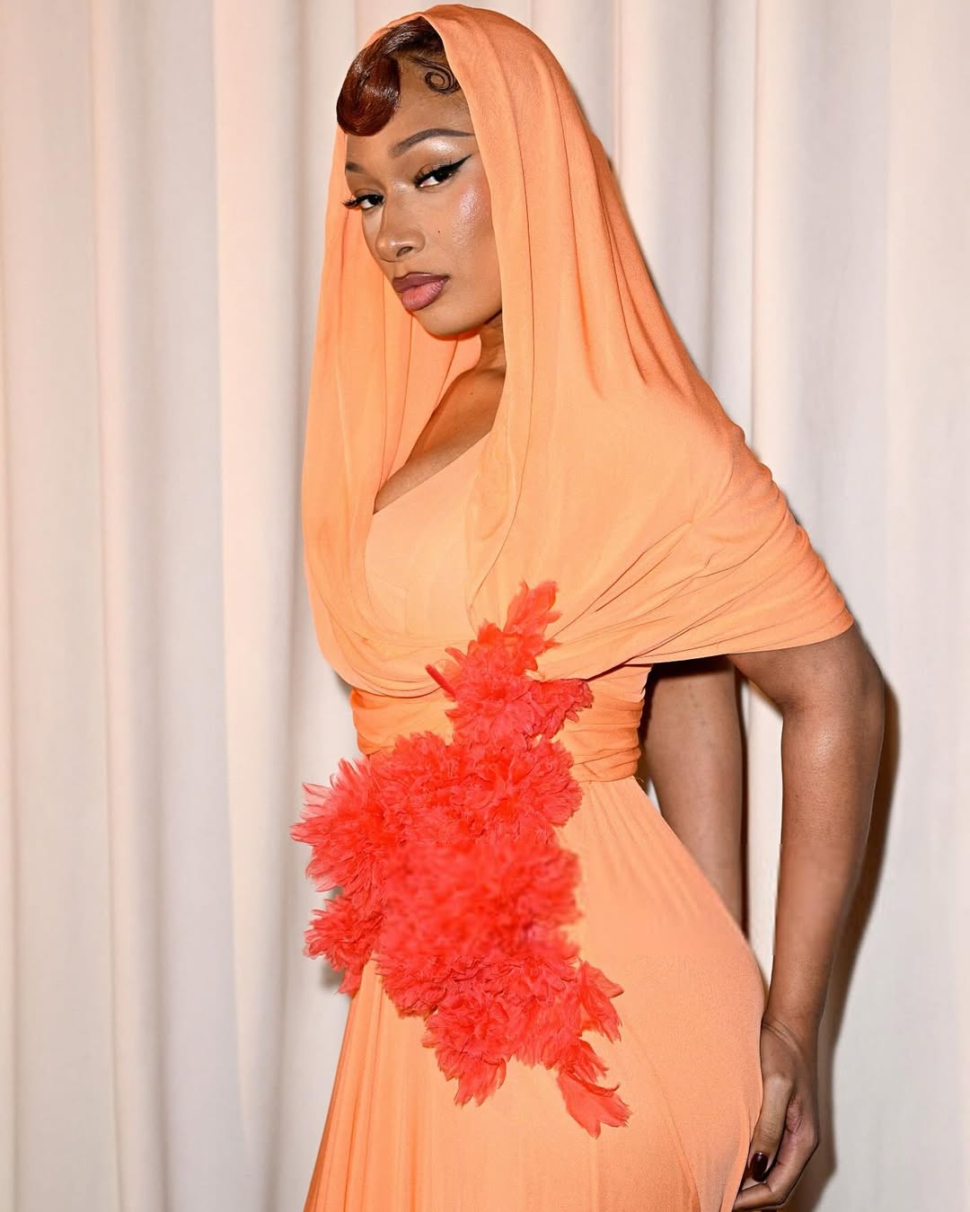 Rapper Megan Thee Stallion Wears Her First Couture Gown By Giambatisa Valli To The Brands SS25 Couture Show 3