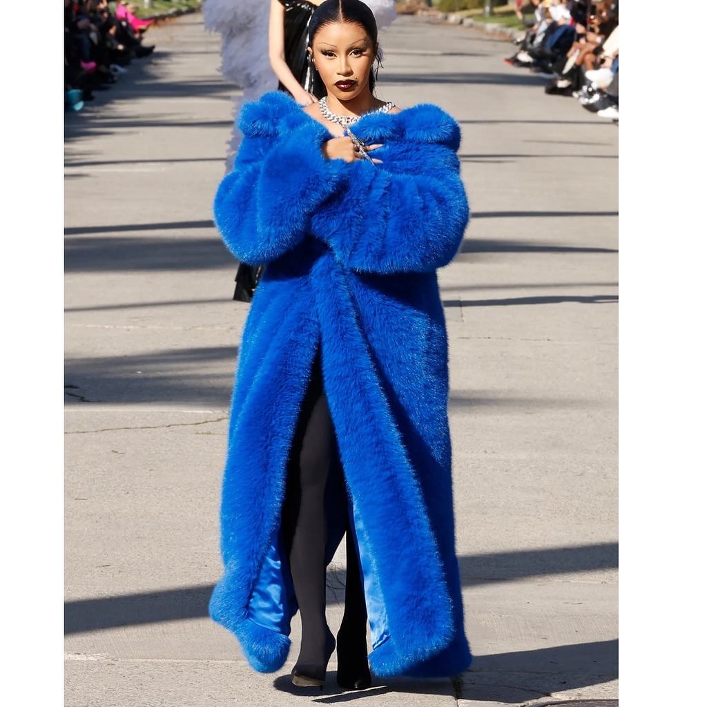 Who Wore It Better Cardi B Monica And Serena Williams Were All Spied In A 7500 Balenciaga Faux Fur Coat 6