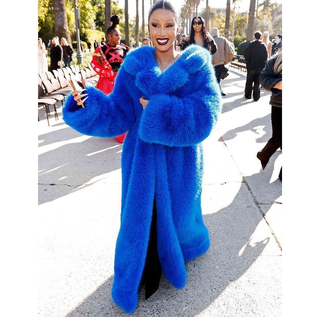 Who Wore It Better Cardi B Monica And Serena Williams Were All Spied In A 7500 Balenciaga Faux Fur Coat 8