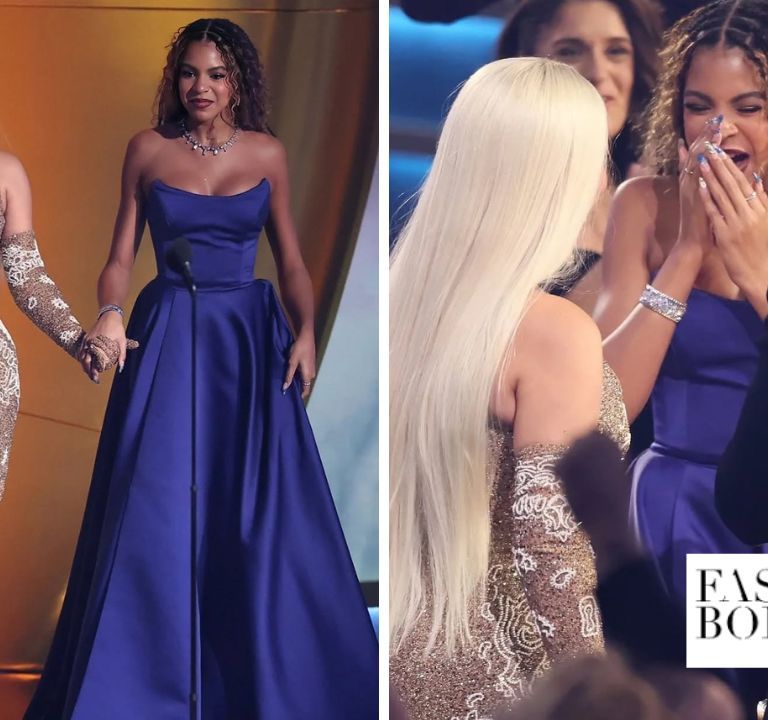 Blue Ivy Joined Beyonce on Stage at the Grammys in a Royal Purple Naeem Khan Strapless Gown