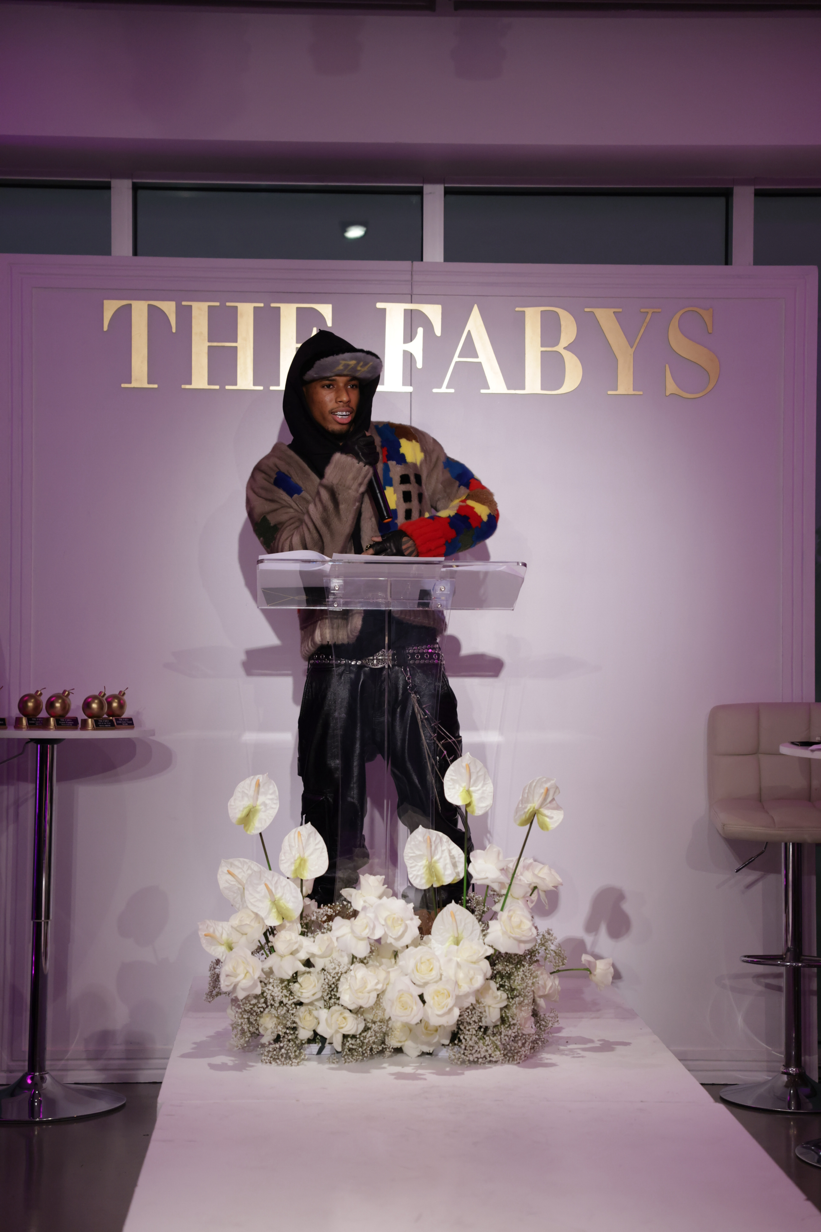 Nle Choppa Fashion Bomb Daily 4th Annual FABYs Awards With Misa Hylton Law Roach NLE Choppa Tamron Hall And Claire Sulmers Presented By The Doux Olay The Fur Leather Centre FGM Bespoke