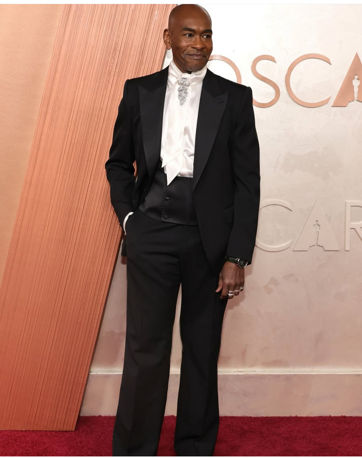 Paul Tazewell Breaks History Winning Costume Design At The Oscars In A Custom Black Dolce Gabbana Suit 