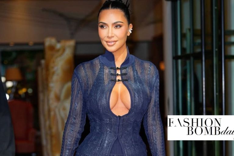 Kim Kardashian Stuns in a Midnight Blue Christian Dior SS99 by John Galliano Look in New York