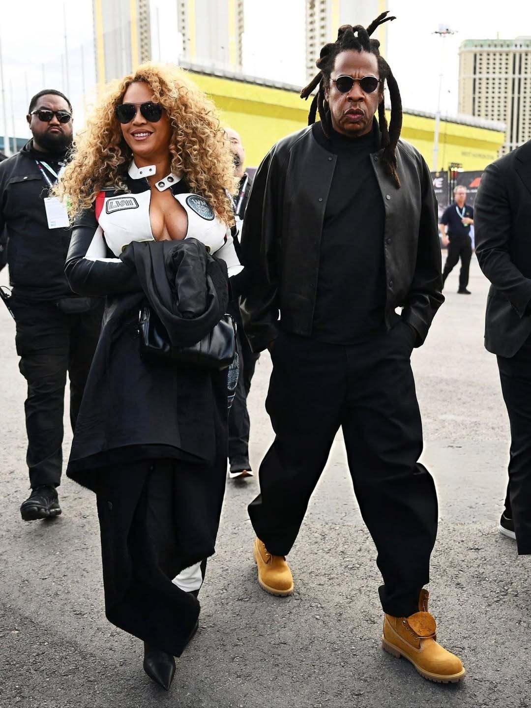 Beyonce and Jay-Z Attend Formula 1 Las Vegas Grand Prix in Ferrari Red ...