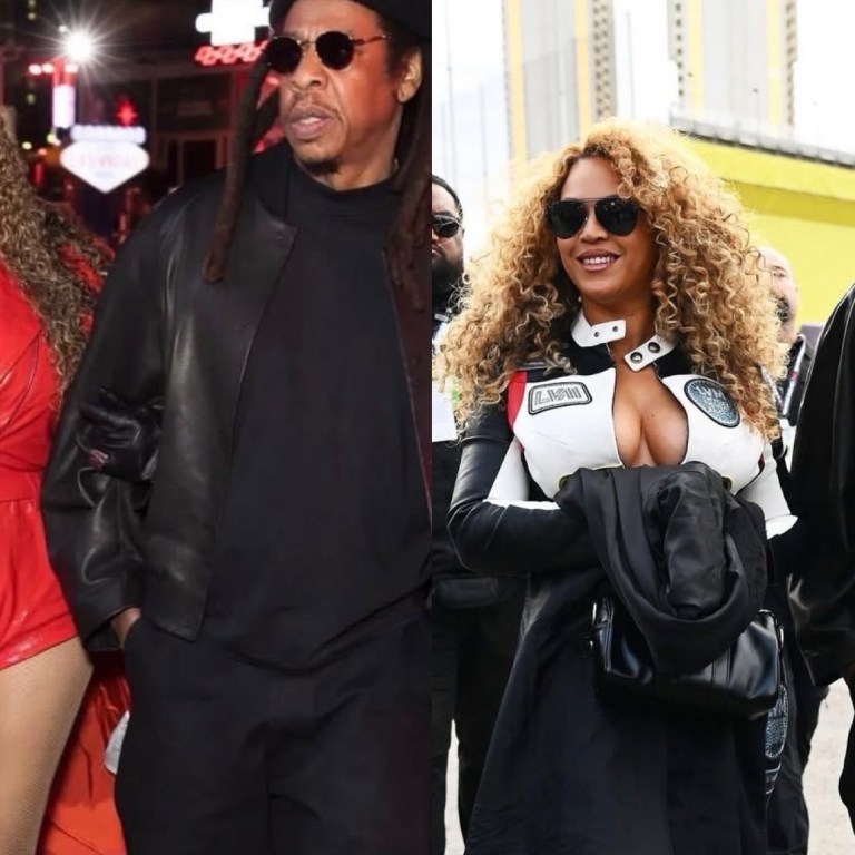 Beyonce and Jay-Z Attend Formula 1 Las Vegas Grand Prix in Ferrari Red Leather and Racing-Inspired Louis Vuitton
