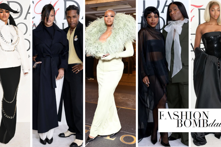 On the Scene at the CFDA Awards: Rihanna and A$AP Rocky in Alaia and Chanel, Fashion Bomb CEO Claire Sulmers in a Mint Boiscamp Dress, Teyana Taylor in a Structured Thom Browne Look + More!