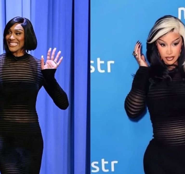 Who Wore It Better? A’ja Wilson and Cardi B Both Captured in a Black Vintage-Inspired Mugler Dress