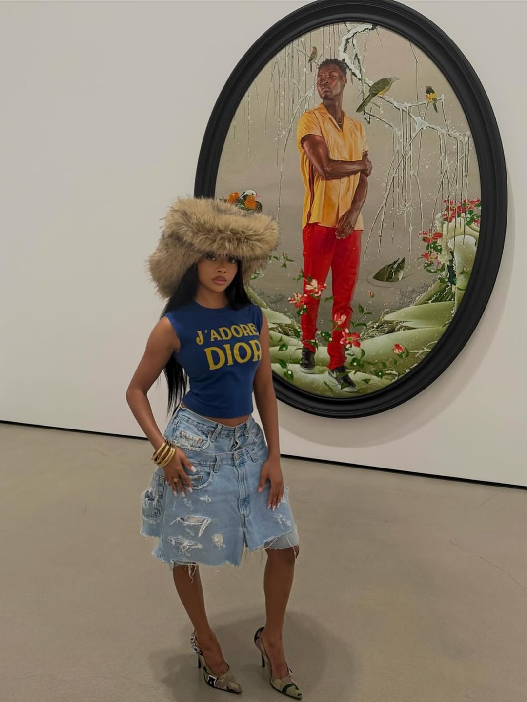 You Ask We Answer Skai Jackson Posed In A Brown 295 Kim Shui Faux Fur Hat For The Gram 5