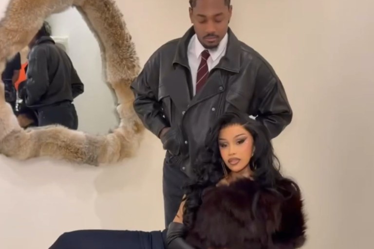 Cardi B Celebrates Stefon Diggs’ Art Basel Furniture Showcase in Custom Chocolate Sir Babajagne