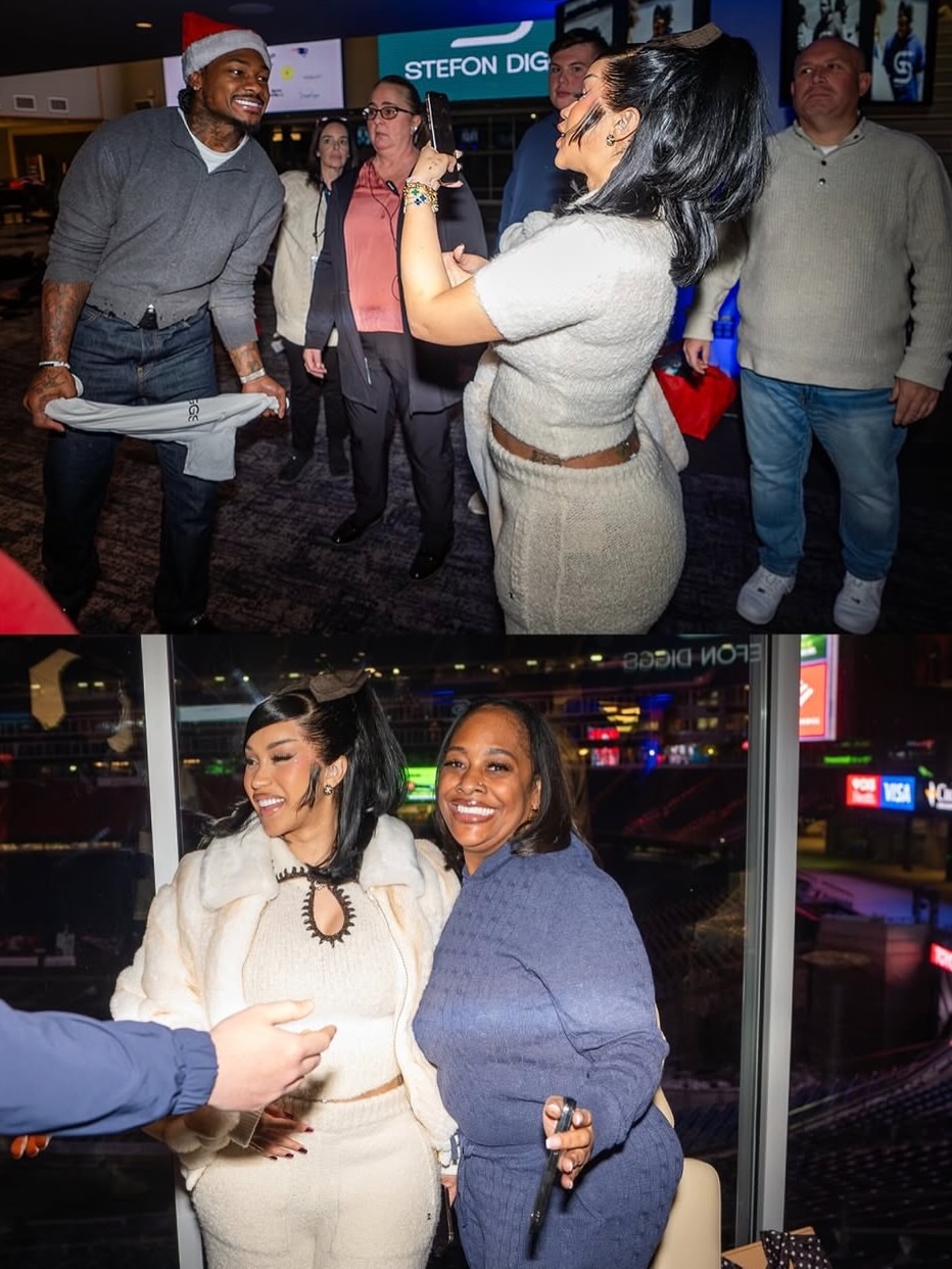 6 Cardi B Wears Ivory Chanel Coco Neige Cashmere And Alpaca Knit Set With Matching Trousers At Stefon Diggs Wellness Wonderland Event