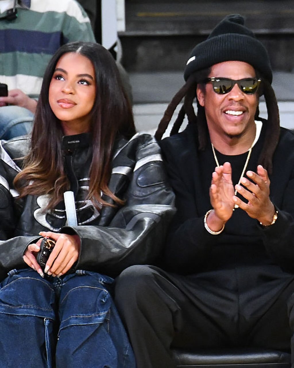 Jay-Z and Blue Ivy Meet LeBron James at the Lakers Game, with Blue