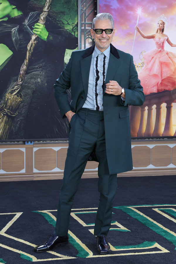 Jeff Goldblum WICKED Movie Los Angeles Premiere Red Carpet Fashion Style Prada TLO 2 Most Fasionable Man