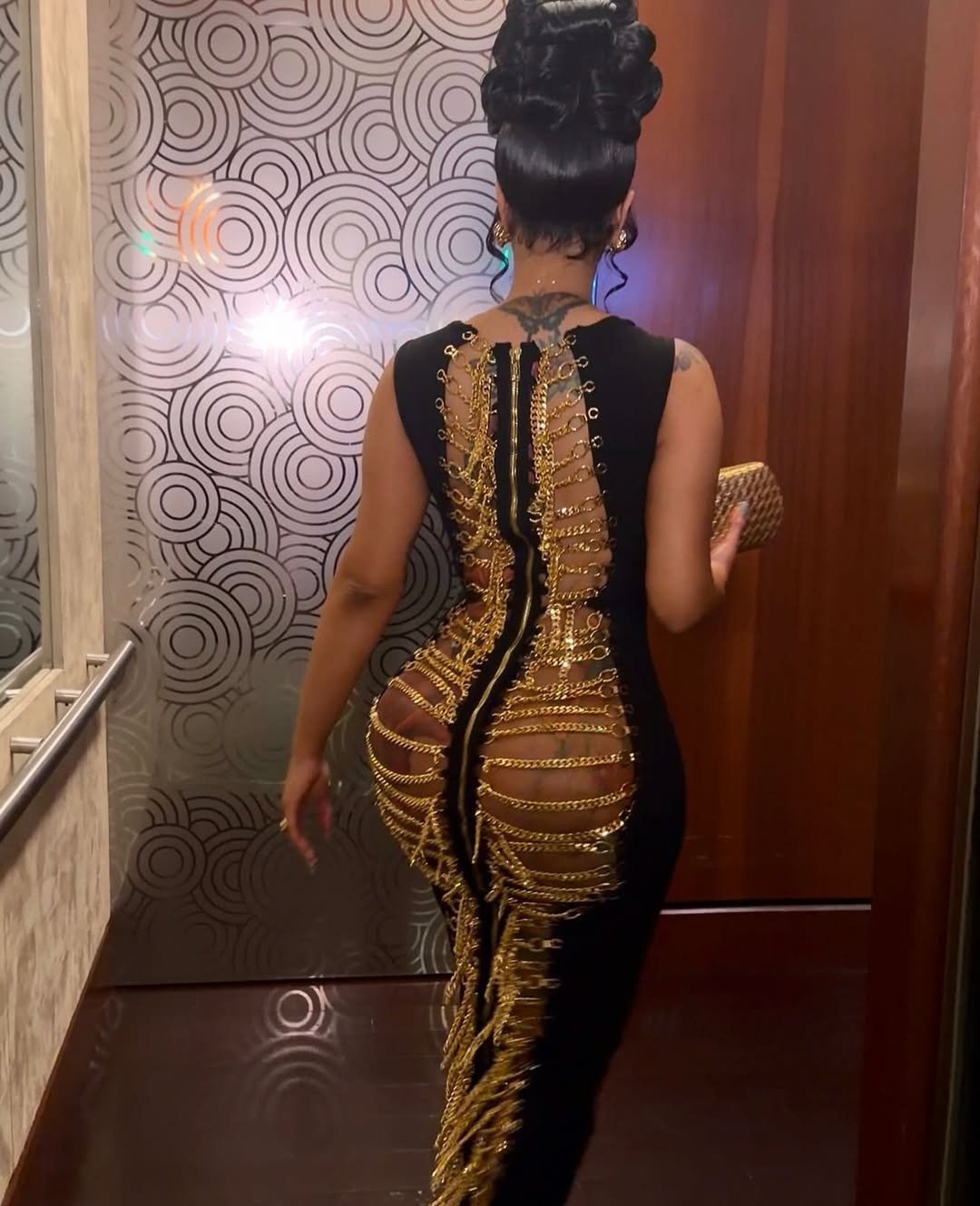 You Ask We Answer Cardi B Wore A Custom Candice Cuoco Dress With Rene Caovilla Sandals For Stefon Diggs Birthday 4