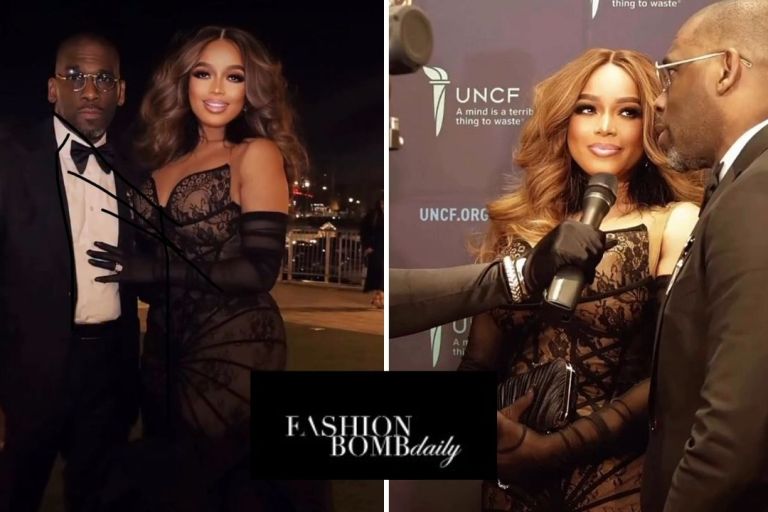 You Ask, we answer! Dr. Karri Bryant Attended the UNCF Mayor’s Masked Ball Alongisde Jamal Bryant in a Black Jazella Francesca Embellished Gown