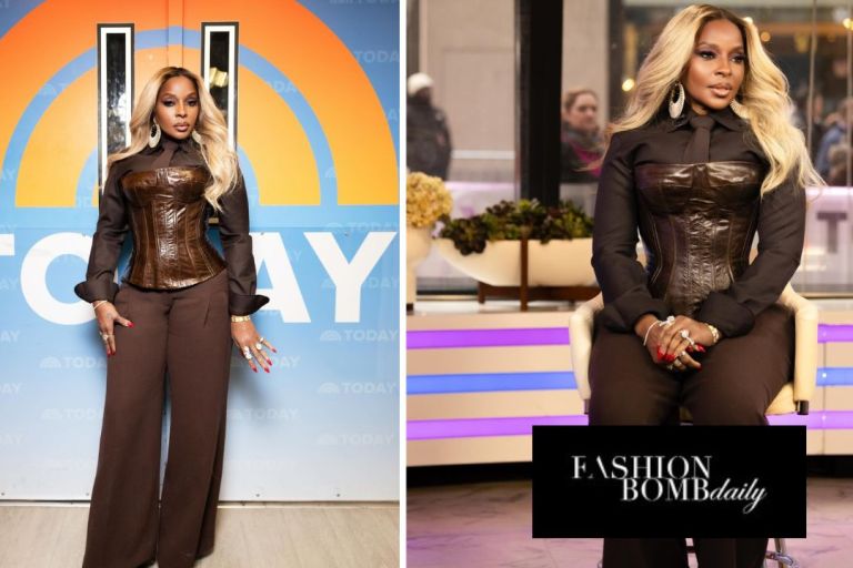 Mary J. Blige Promoted her MJB X Vegas Residency in a Brown Sergio Hudson Look