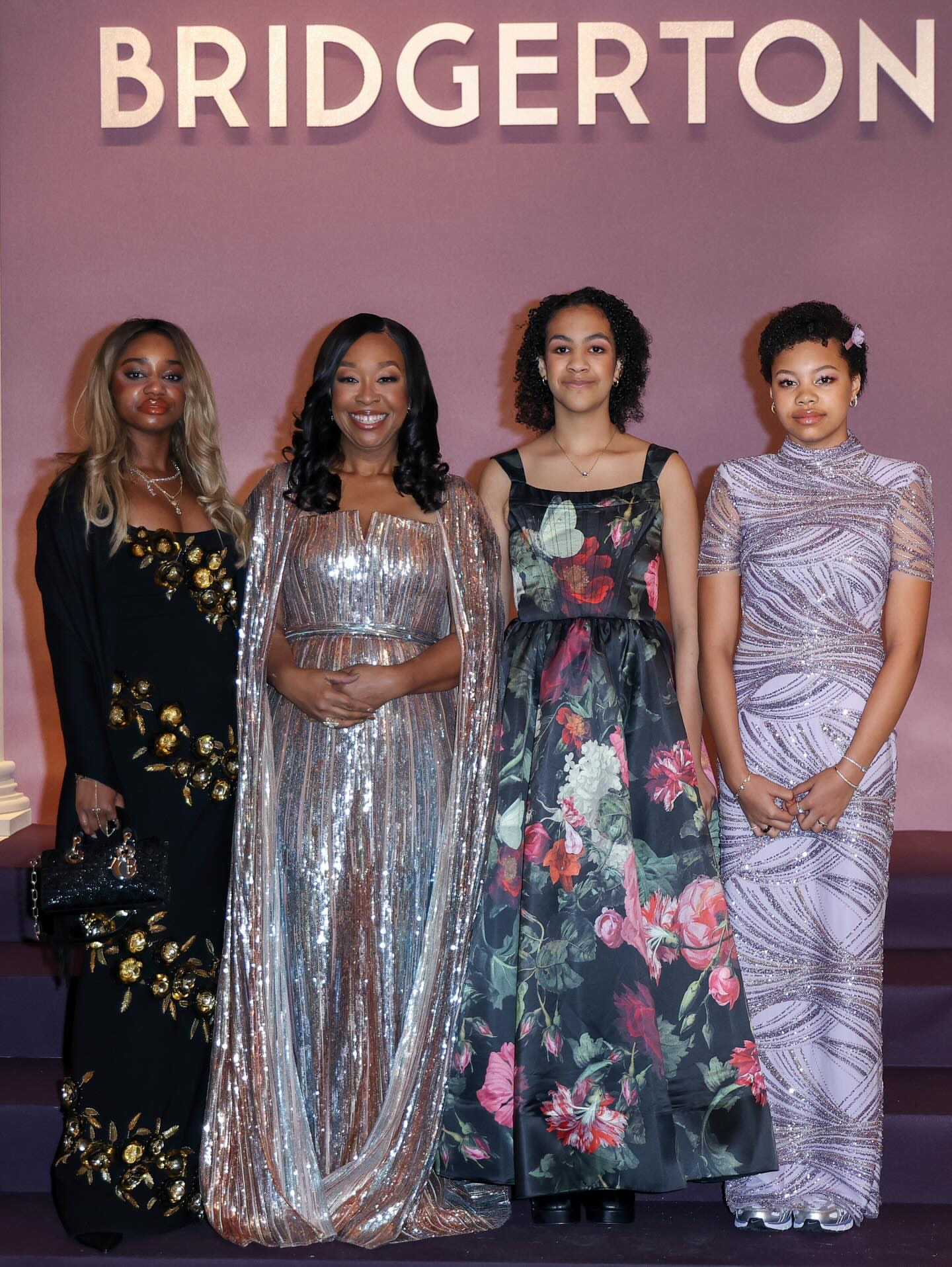 Shonda Rhimes Posed Alongside Daughters At The Bridgerton Season 4 Premiere In Paris In A 9100 Elie Saab World Sequined Gown 2