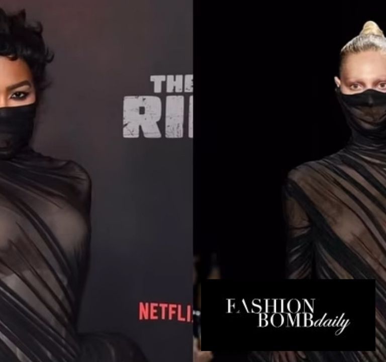 Teyana Taylor Makes a Statement in a Black Ashi Studio Haute Couture Look with Exaggerated Hips at Netflix’s ‘The Rip’ Premiere of RIP
