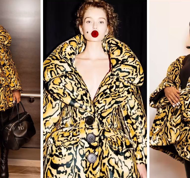 Monica Wore a Marc Jacobs Leapord Spring 2025 look to the brands NYFW Show